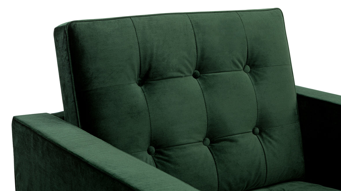 Florence - Florence Lounge Chair, Emerald Green Velvet