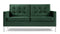 Florence - Florence Two Seater Sofa, Emerald Green Velvet