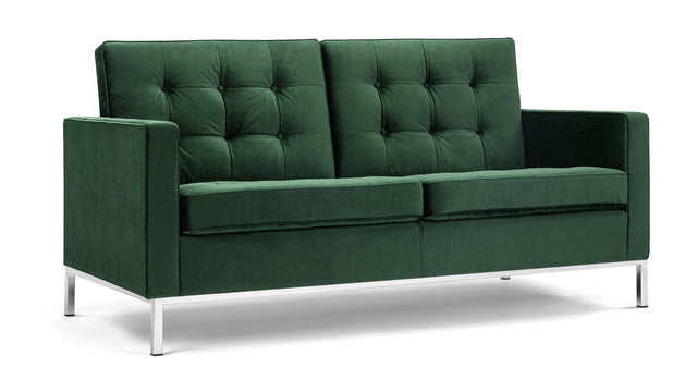 Florence - Florence Two Seater Sofa, Emerald Green Velvet
