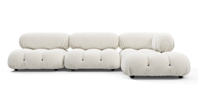 Bellini Sectional - Mario Bellini Sectional, Right Chaise, White Boucle
