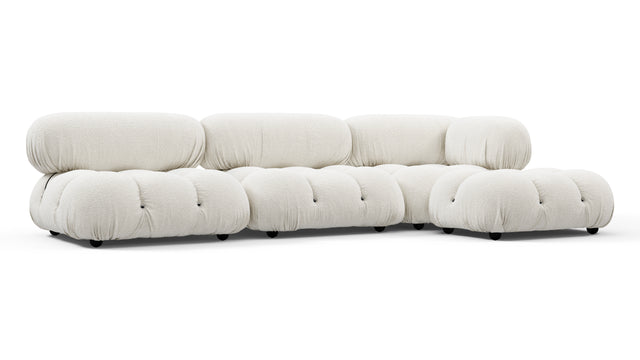 Bellini Sectional - Mario Bellini Sectional, Right Chaise, White Boucle