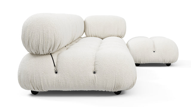 Bellini Sectional - Mario Bellini Sectional, Right Chaise, White Boucle