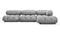Bellini Sectional - Mario Bellini Sectional, Right Chaise, Light Gray Velvet