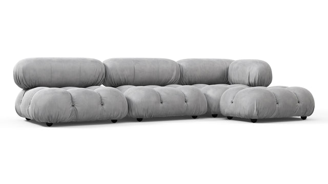 Bellini Sectional - Mario Bellini Sectional, Right Chaise, Light Gray Velvet
