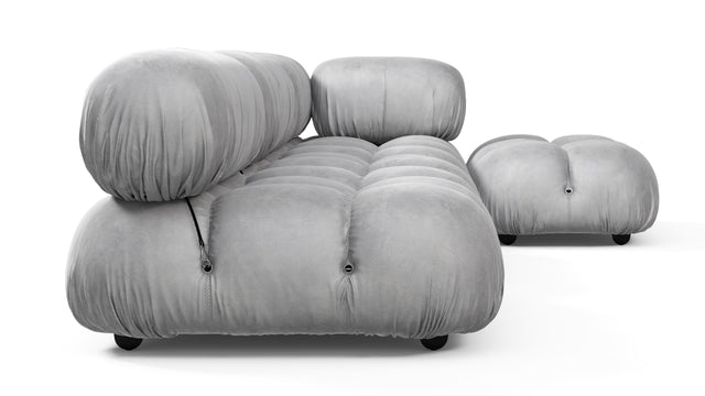 Bellini Sectional - Mario Bellini Sectional, Right Chaise, Light Gray Velvet