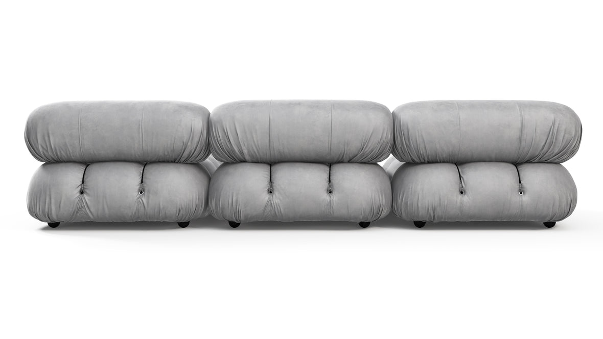 Bellini Sectional - Mario Bellini Sectional, Right Chaise, Light Gray Velvet