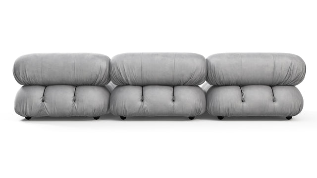 Bellini Sectional - Mario Bellini Sectional, Right Chaise, Light Gray Velvet