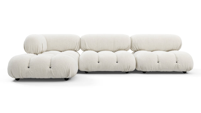 Bellini Sectional - Mario Bellini Sectional, Left Chaise, White Boucle