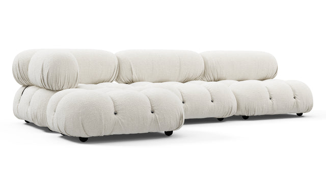 Bellini Sectional - Mario Bellini Sectional, Left Chaise, White Boucle