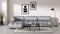 Bellini Sectional - Mario Bellini Sectional, Left Chaise, Light Gray Velvet