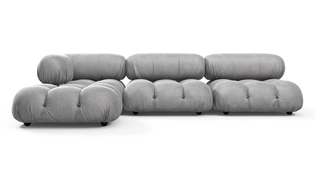 Bellini Sectional - Mario Bellini Sectional, Left Chaise, Light Gray Velvet