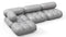 Bellini Sectional - Mario Bellini Sectional, Left Chaise, Light Gray Velvet
