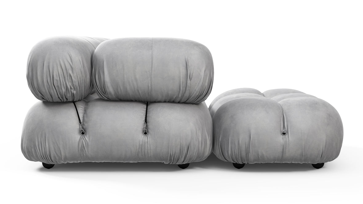 Bellini Sectional - Mario Bellini Sectional, Left Chaise, Light Gray Velvet