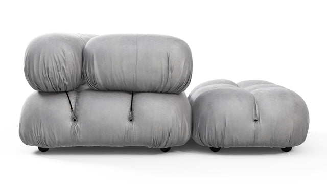 Bellini Sectional - Mario Bellini Sectional, Left Chaise, Light Gray Velvet