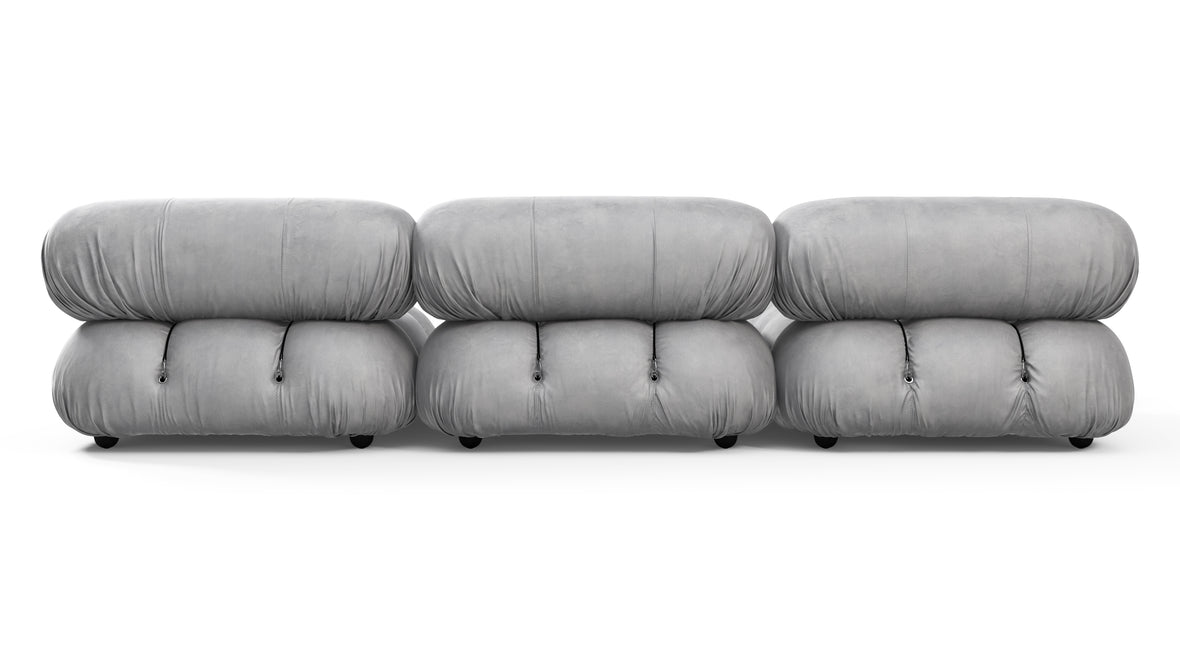 Bellini Sectional - Mario Bellini Sectional, Left Chaise, Light Gray Velvet