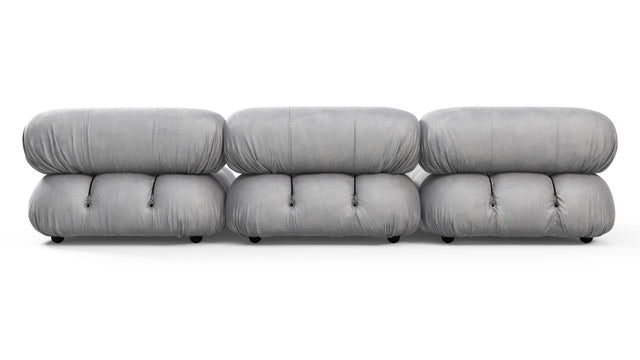 Bellini Sectional - Mario Bellini Sectional, Left Chaise, Light Gray Velvet