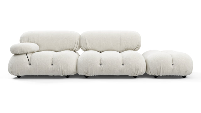 Bellini Sofa - Mario Bellini Open End Sofa, Right, White Boucle