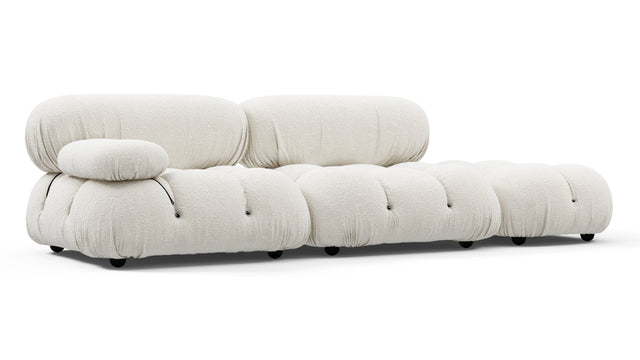 Bellini Sofa - Mario Bellini Open End Sofa, Right, White Boucle