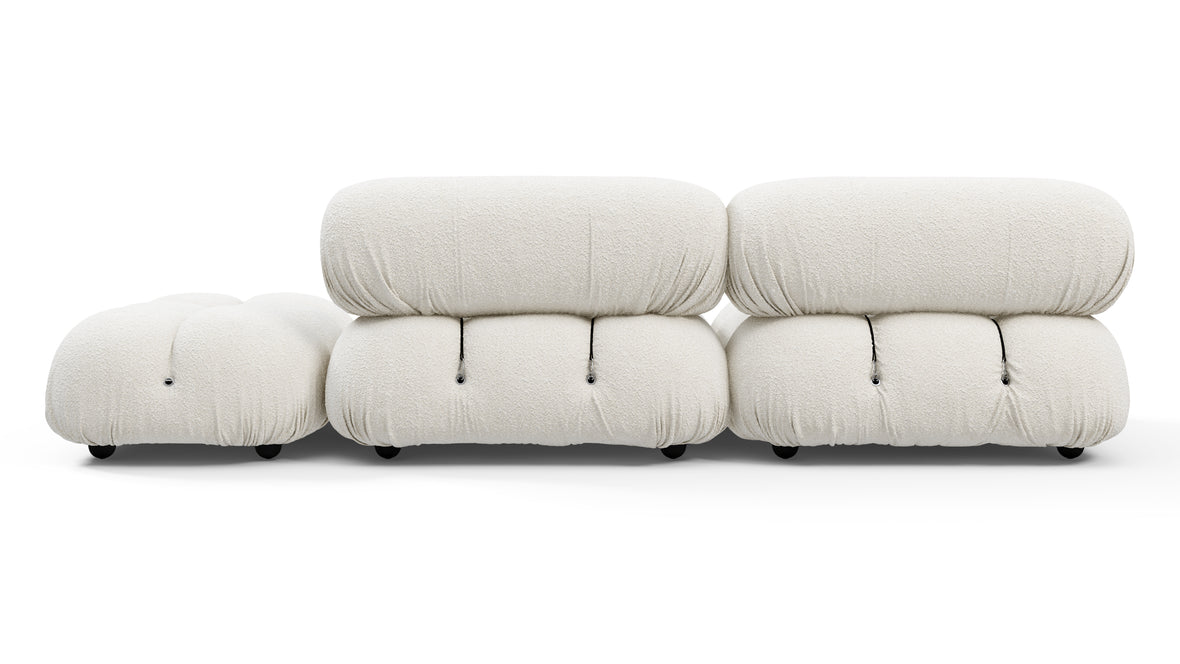 Bellini Sofa - Mario Bellini Open End Sofa, Right, White Boucle