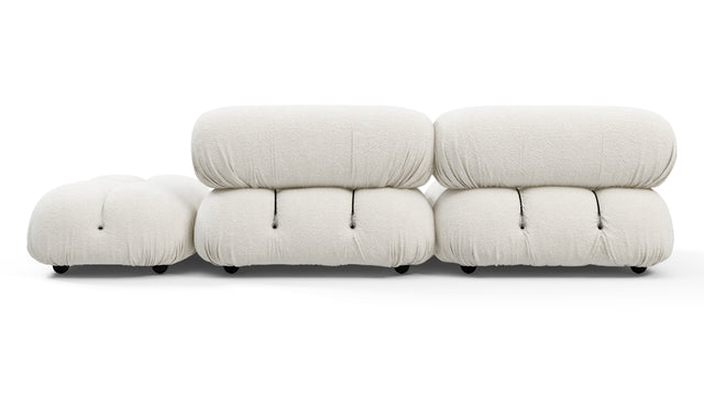 Bellini Sofa - Mario Bellini Open End Sofa, Right, White Boucle