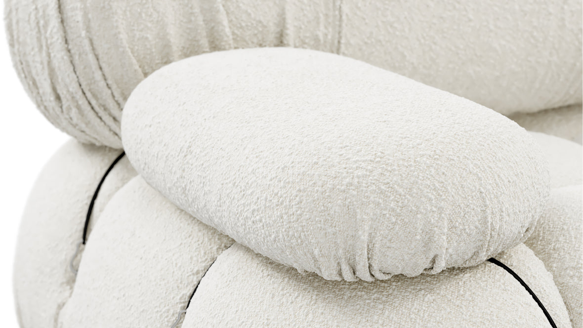 Bellini Sofa - Mario Bellini Open End Sofa, Right, White Boucle
