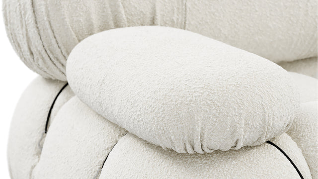 Bellini Sofa - Mario Bellini Open End Sofa, Right, White Boucle