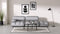 Bellini Sofa - Mario Bellini Open End Sofa, Right, Light Gray Velvet