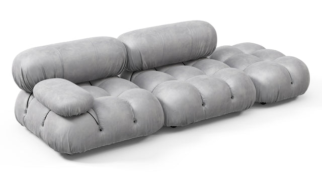 Bellini Sofa - Mario Bellini Open End Sofa, Right, Light Gray Velvet