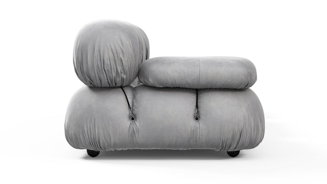 Bellini Sofa - Mario Bellini Open End Sofa, Right, Light Gray Velvet