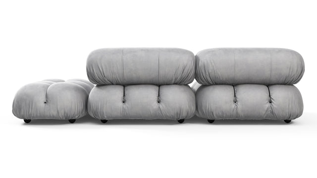 Bellini Sofa - Mario Bellini Open End Sofa, Right, Light Gray Velvet