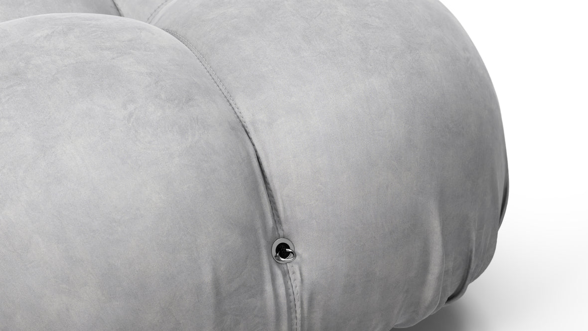 Bellini Sofa - Mario Bellini Open End Sofa, Right, Light Gray Velvet