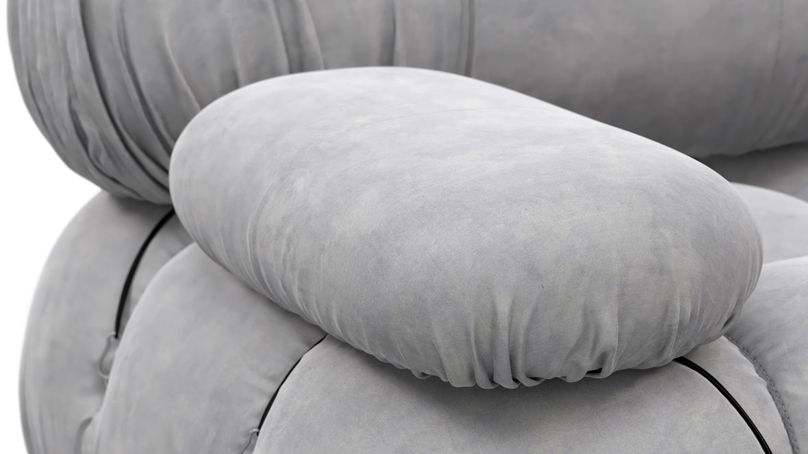 Bellini Sofa - Mario Bellini Open End Sofa, Right, Light Gray Velvet