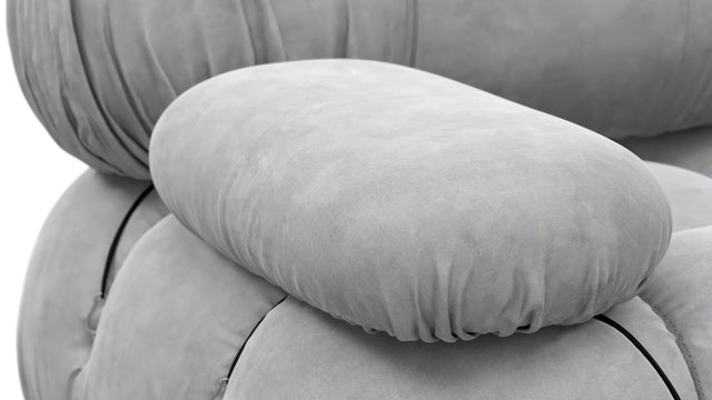 Bellini Sofa - Mario Bellini Open End Sofa, Right, Light Gray Velvet