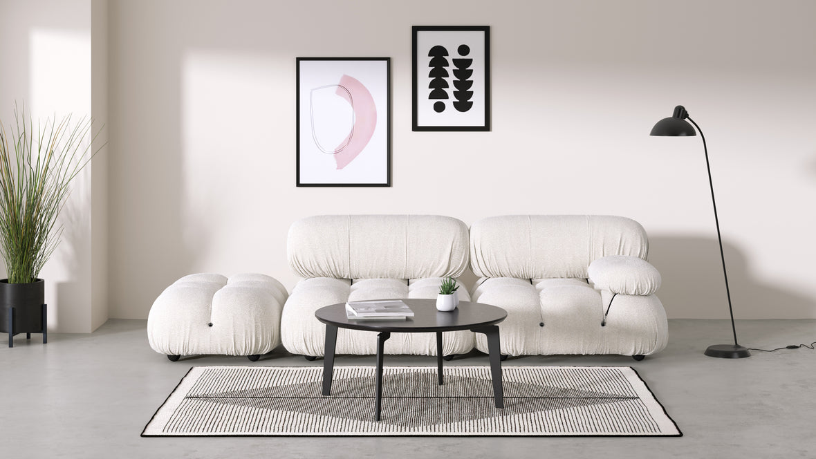Bellini Sofa - Mario Bellini Open End Sofa, Left, White Boucle