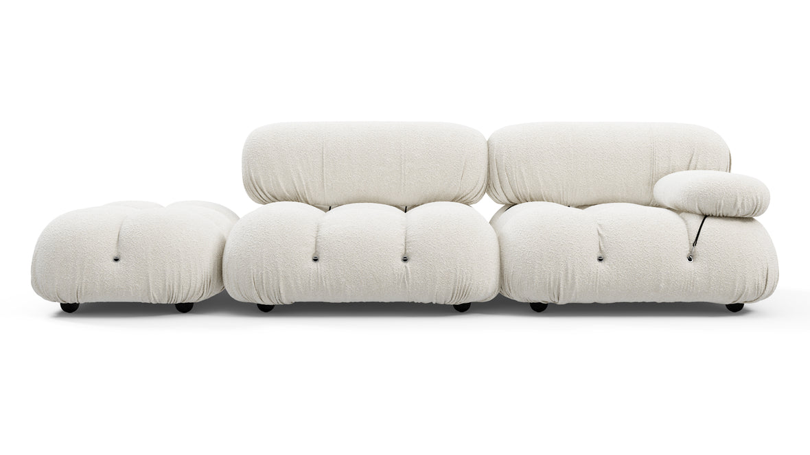 Bellini Sofa - Mario Bellini Open End Sofa, Left, White Boucle