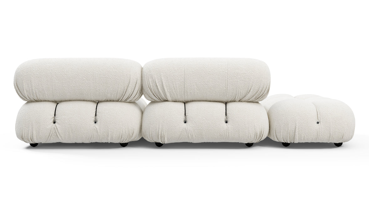 Bellini Sofa - Mario Bellini Open End Sofa, Left, White Boucle
