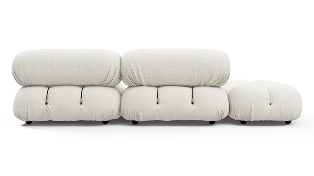 Bellini Sofa - Mario Bellini Open End Sofa, Left, White Boucle