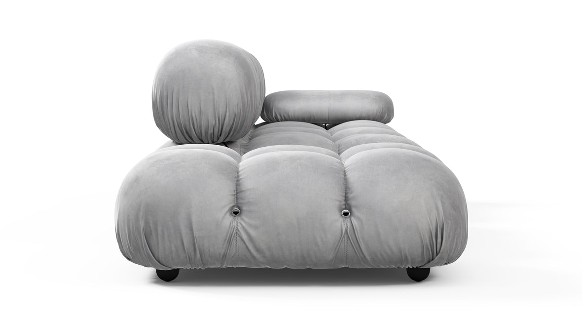 Bellini Sofa - Mario Bellini Open End Sofa, Left, Light Gray Velvet