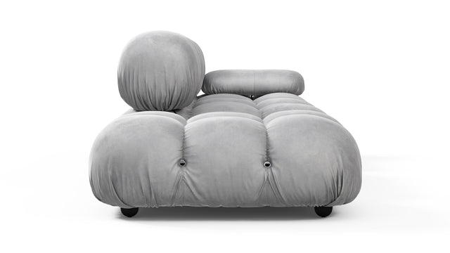 Bellini Sofa - Mario Bellini Open End Sofa, Left, Light Gray Velvet