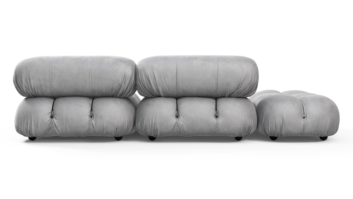 Bellini Sofa - Mario Bellini Open End Sofa, Left, Light Gray Velvet