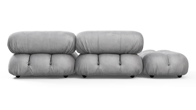 Bellini Sofa - Mario Bellini Open End Sofa, Left, Light Gray Velvet