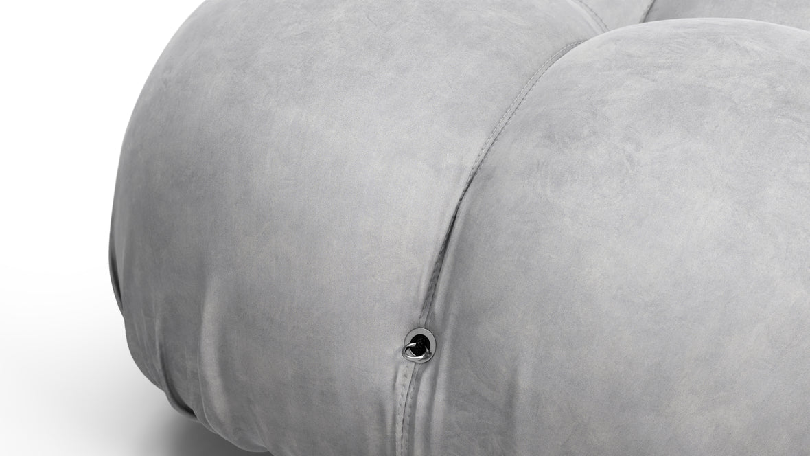 Bellini Sofa - Mario Bellini Open End Sofa, Left, Light Gray Velvet