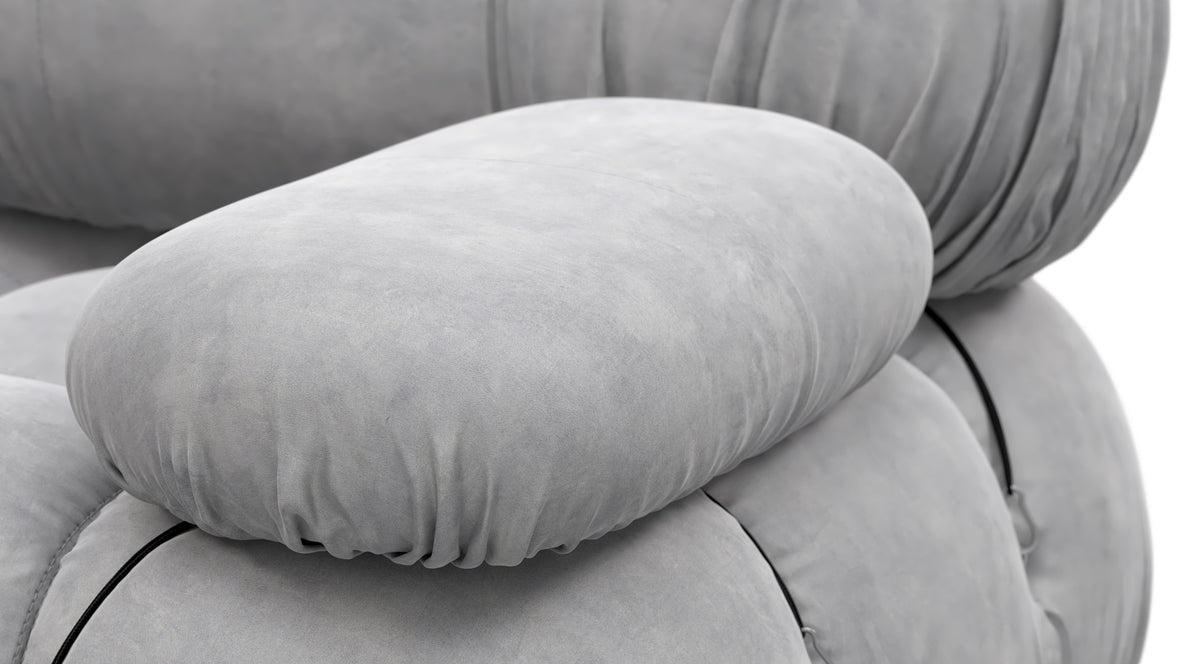 Bellini Sofa - Mario Bellini Open End Sofa, Left, Light Gray Velvet