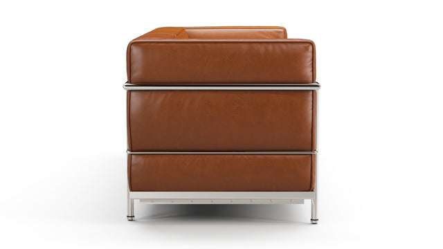 Corbusier - Corbusier Grand Modele Three Seater Sofa, Tan Premium Leather