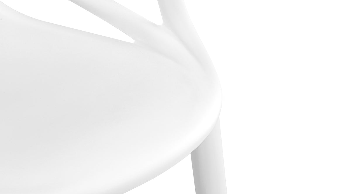 Masters - Masters Bar Stool, White, 29.5
