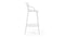 Masters - Masters Bar Stool, White, 29.5