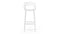 Masters - Masters Bar Stool, White, 29.5