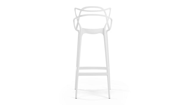 Masters - Masters Bar Stool, White, 29.5