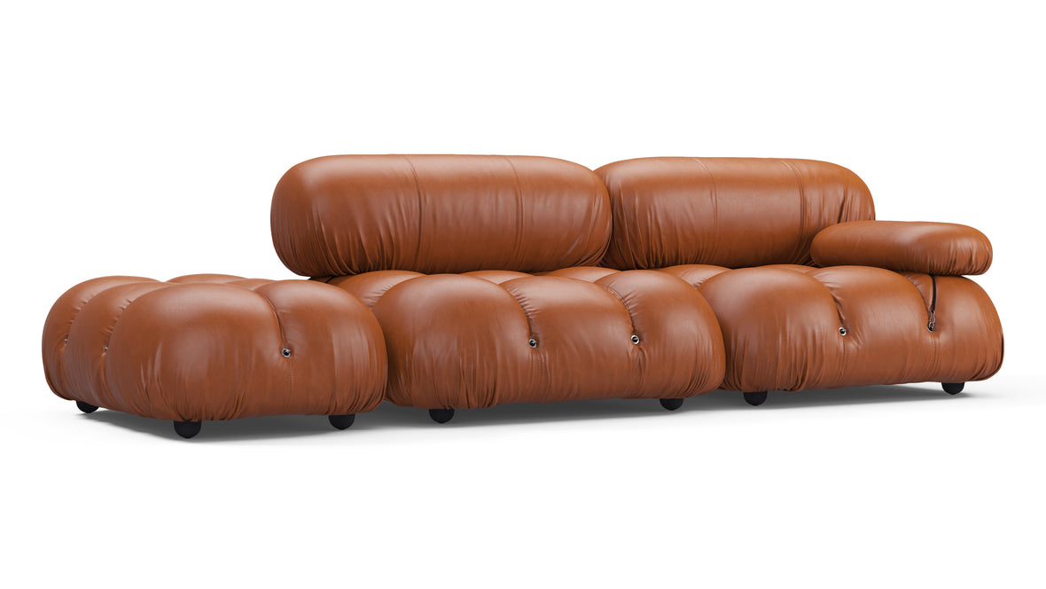 Bellini Sofa - Mario Bellini Open End Sofa, Left, Tan Premium Leather