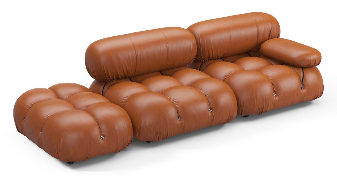 Bellini Sofa - Mario Bellini Open End Sofa, Left, Tan Premium Leather